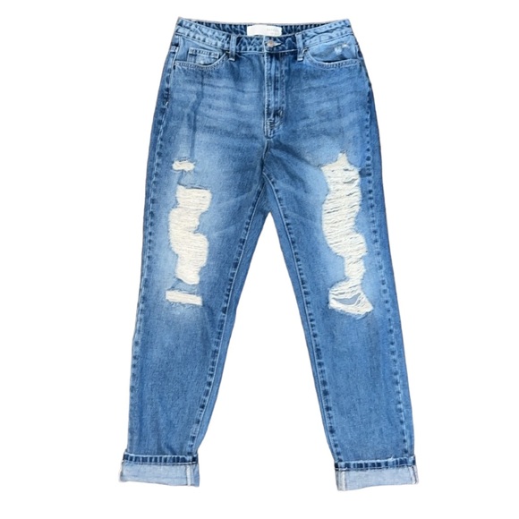 Bridge by Gly Mom Fit Distressed Jeans - Picture 3 of 12